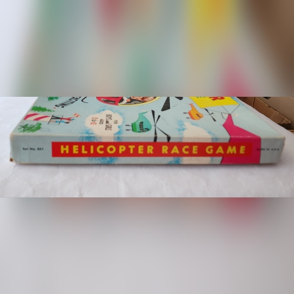 HELICOPTER RACE GAME 1950'S BUILT RITE WARREN Set Number 851 BENIFITS CHARITY - Picture 4 of 9